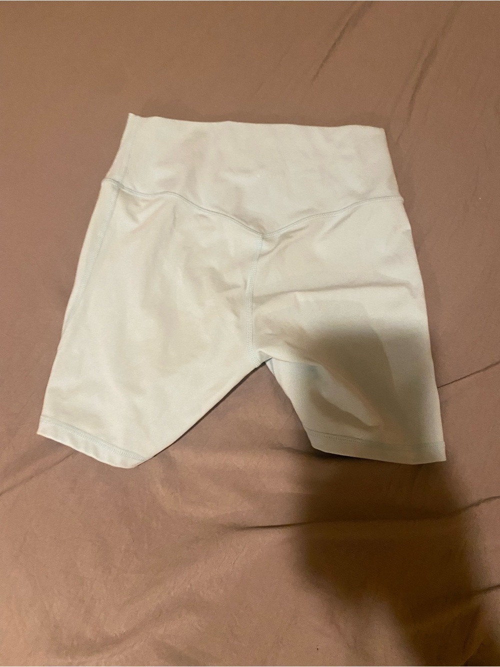 High-Rise White Athletic Bike Shorts